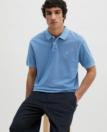 Poloshirt piqué provincial blauw