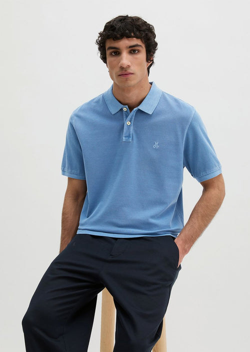 Poloshirt piqué provincial blauw