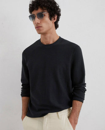 Pullover linen blend donkerblauw