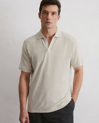 Poloshirt riva terry cloth ecru