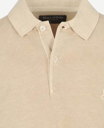 Longsleeve poloshirt beige