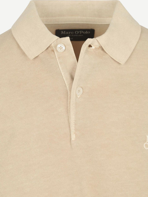 Longsleeve poloshirt beige