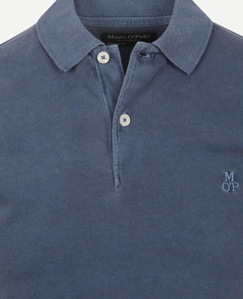 Longsleeve poloshirt donkerblauw