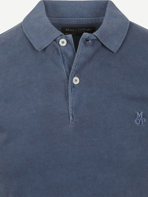 Longsleeve poloshirt donkerblauw