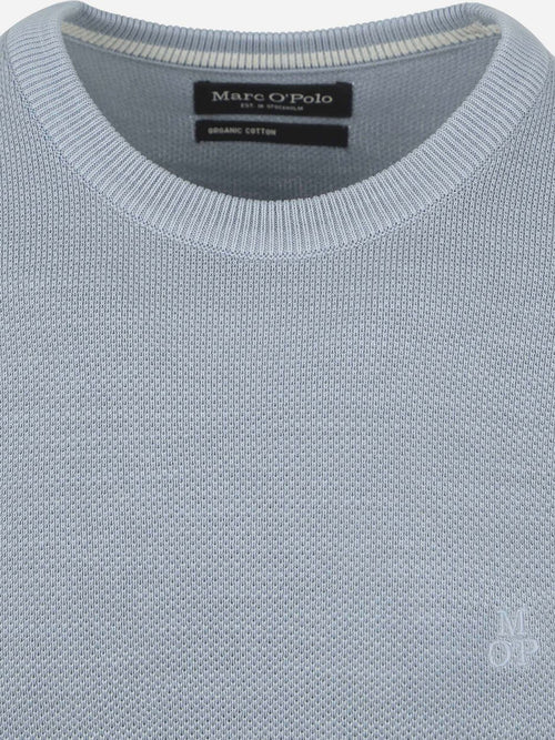 Marc o'polo pullover heavy piqué lichtblauw | Regular-fit