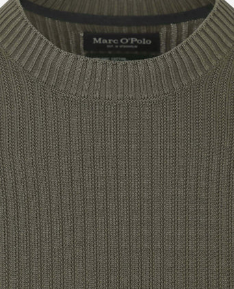 Marc o'polo pullover ribbed groen | Regular-fit