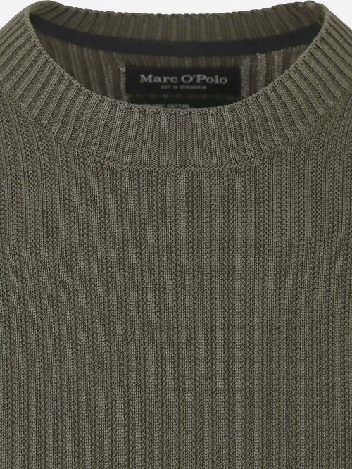 Marc o'polo pullover ribbed groen | Regular-fit