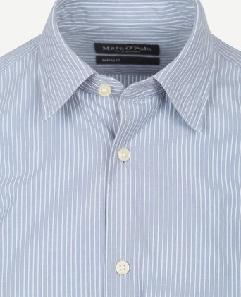 Marc o'polo overhemd streep lichtblauw | Regular-fit