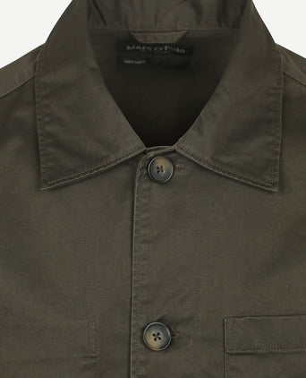 Overshirt twill bruin