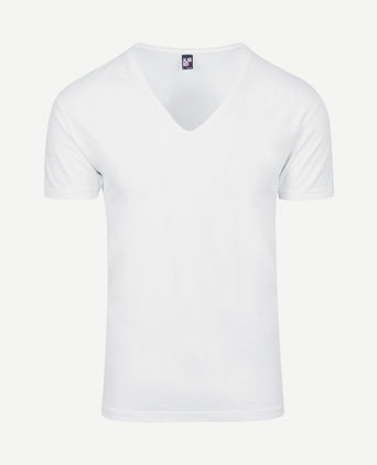 T-shirt (2-pack) NOV extra diepe v-hals stretch