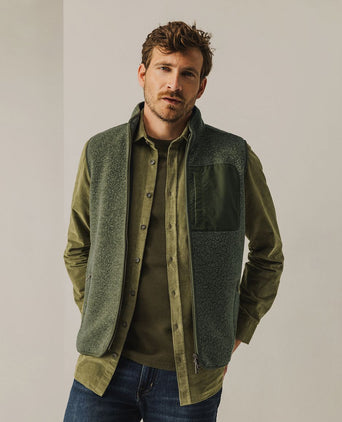 Bodywarmer teddy olive