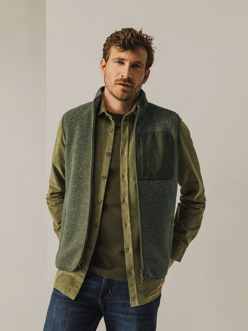 State of Art bodywarmer teddy olive