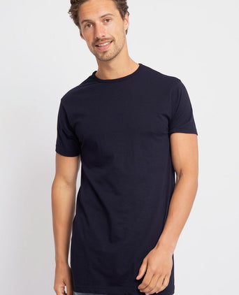 Derby extra lang t-shirt donkerblauw (2-pack)