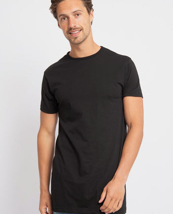 Derby extra lang t-shirt zwart (2-pack)