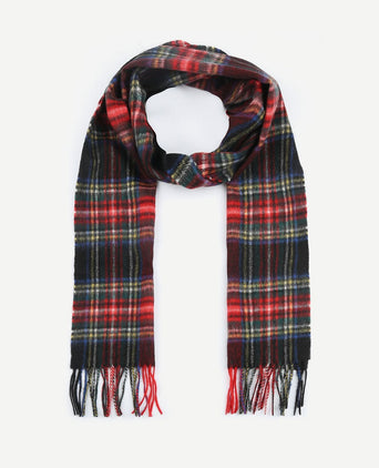 Barbour sjaal stewart lamswol rood