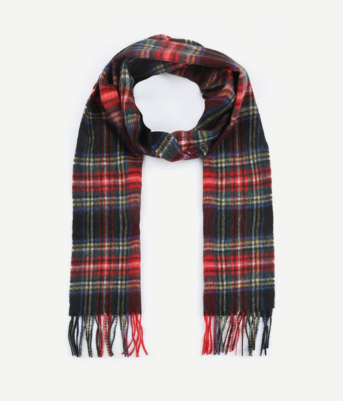 Barbour sjaal stewart lamswol rood