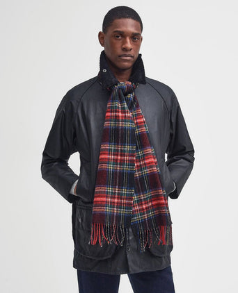 Barbour sjaal stewart lamswol rood
