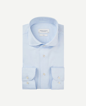 Profuomo travel shirt blauw | Slim-fit