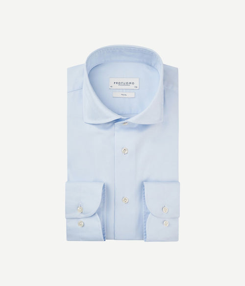 Profuomo travel shirt blauw | Slim-fit