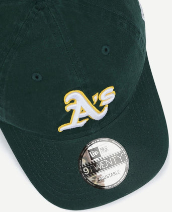 New era oakland athletics cap washed donkergroen