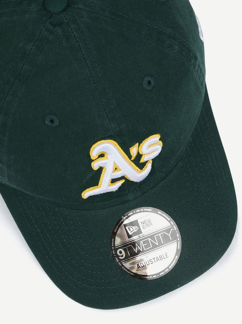 New era oakland athletics cap washed donkergroen
