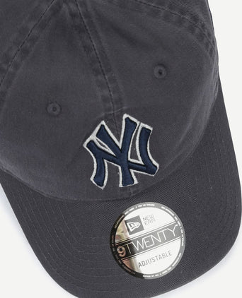 Ny yankees cap washed grijs