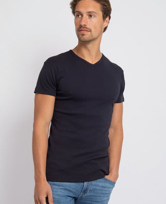 Vermont t-shirts v-hals donkerblauw (2-pack)
