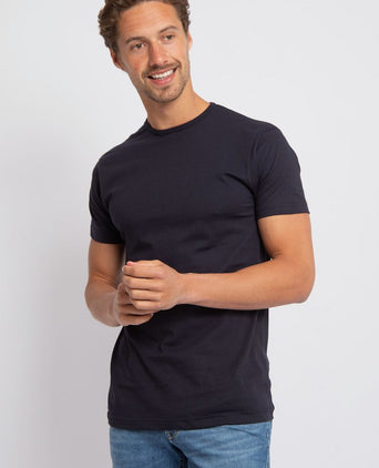 Derby o-hals t-shirt zwart (2-pack)