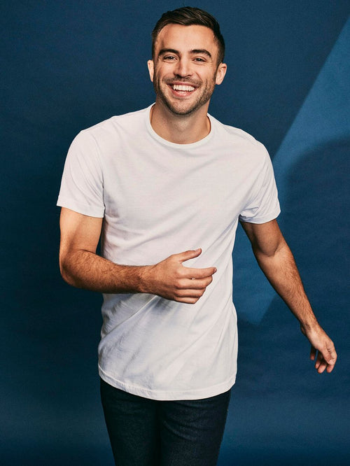 Derby (6-pack) o-hals t-shirts wit aanbieding