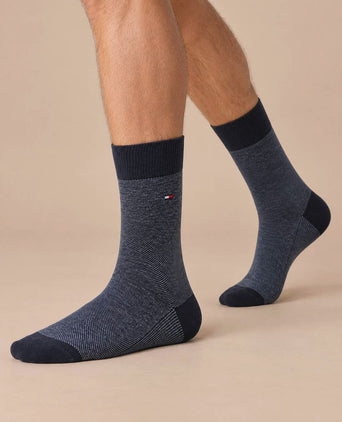 (2-pack) sokken birdseye blauw 004