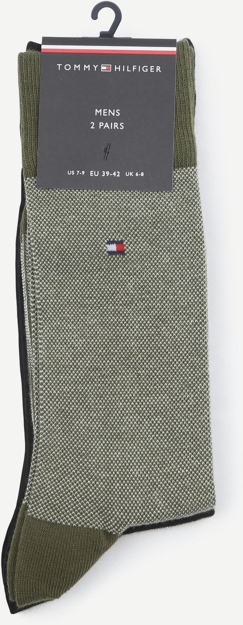 Tommy Hilfiger (2-pack) sokken birdseye groen