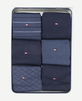 Tommy Hilfiger giftbox (6-pack) donkerblauw