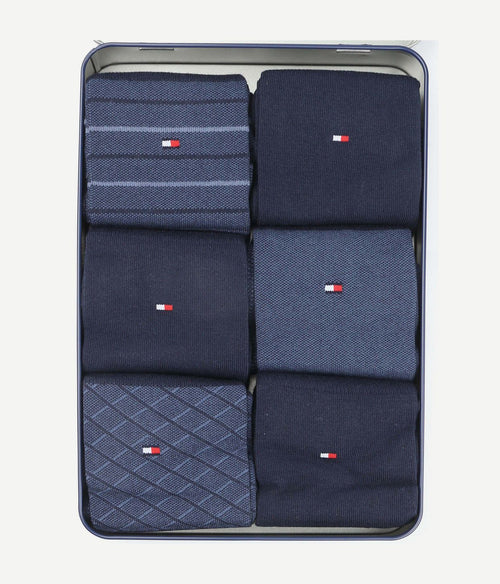 Tommy Hilfiger giftbox (6-pack) donkerblauw