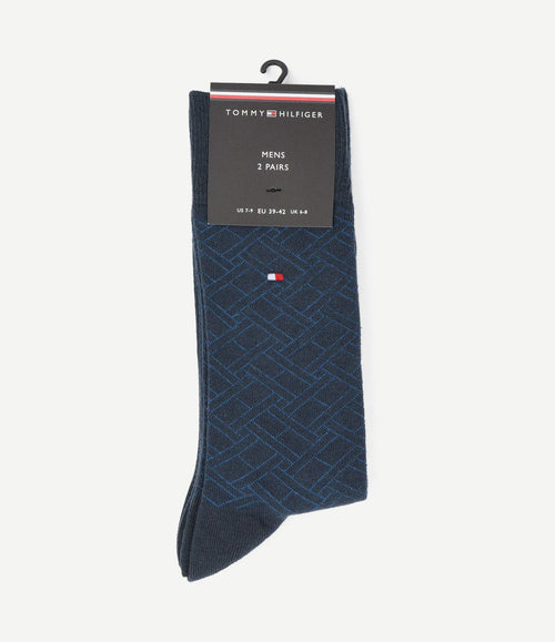(2-pack) sokken aop blauw 004