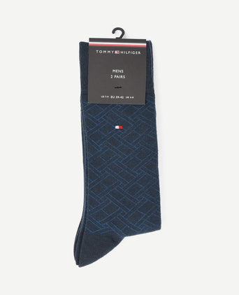 (2-pack) sokken aop blauw 004