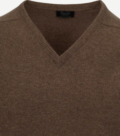 William Lockie v-hals lamswol mocha | Regular-fit