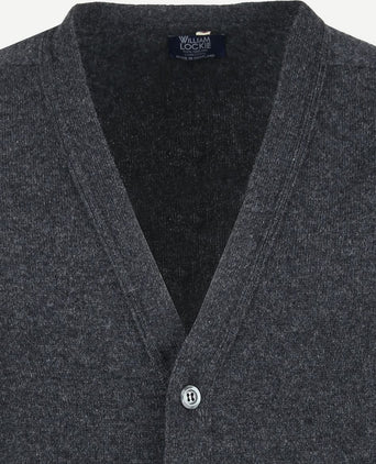 William Lockie lamswol vest antraciet | Regular-fit