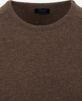 William Lockie pullover lamswol mocha | Regular-fit