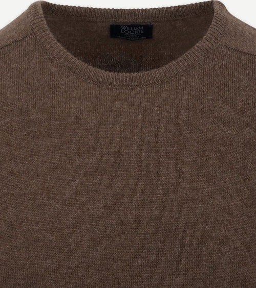 William Lockie pullover lamswol mocha | Regular-fit