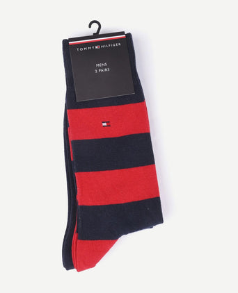 Tommy Hilfiger sokken 2 paar rugby rood