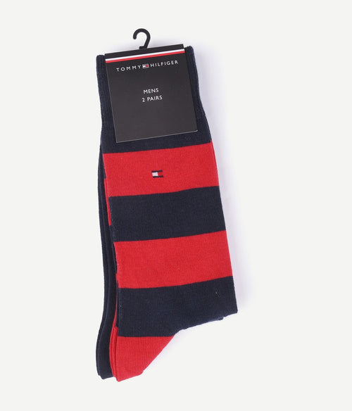 Tommy Hilfiger sokken 2 paar rugby rood