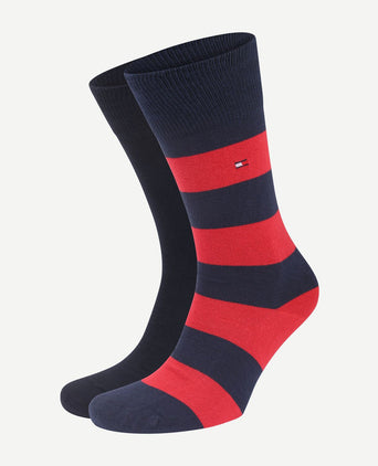 Tommy Hilfiger sokken 2 paar rugby rood