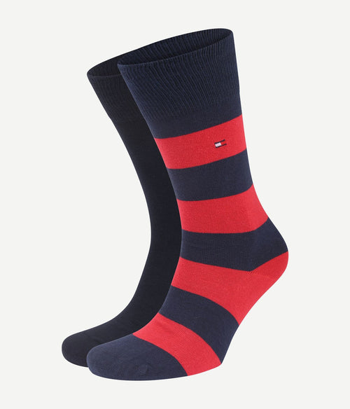 Tommy Hilfiger sokken 2 paar rugby rood