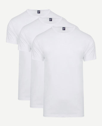 Alan Red aanbieding Derby o-hals t-shirts wit (3-pack) | Regular-fit