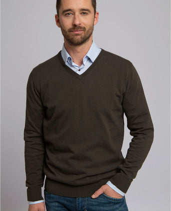 Suitable pullover vini v-hals mid groen