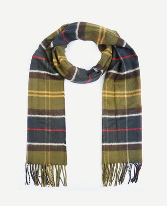 Barbour sjaal wolmix tartan yaxley groen
