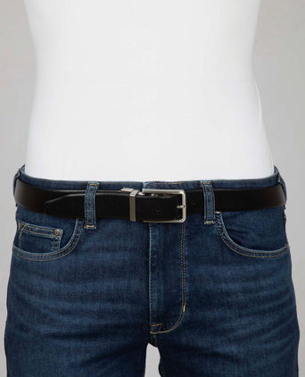 Profuomo riem zwart + bruin