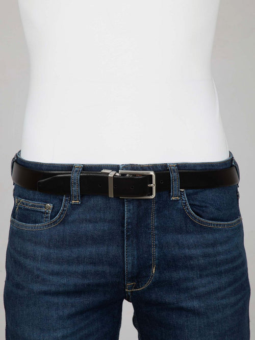 Profuomo riem zwart + bruin