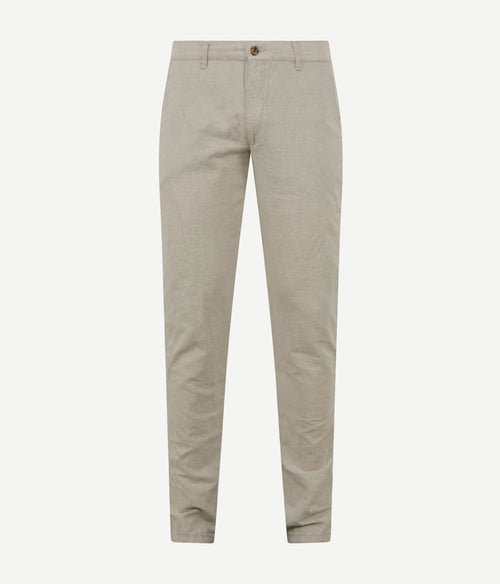 Suitable chino Pico linnen beige