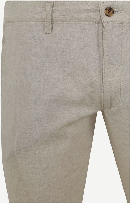 Suitable chino Pico linnen beige